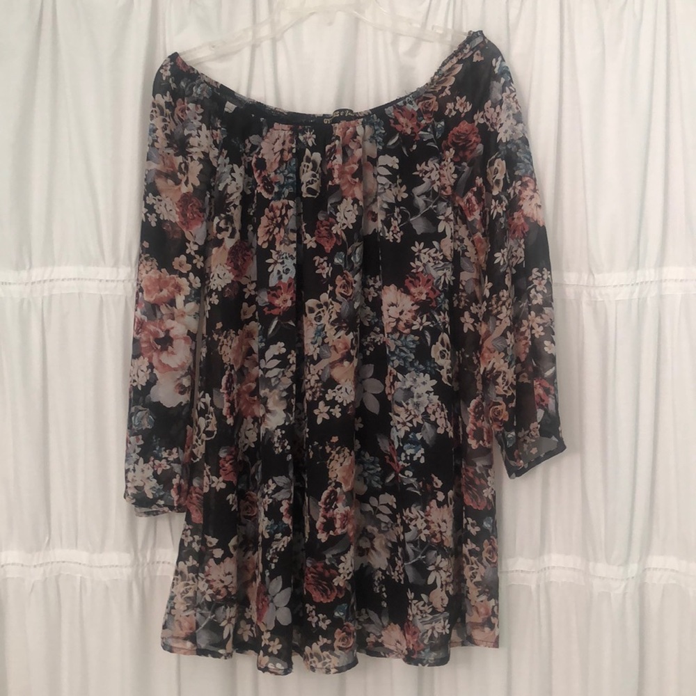Floral off the shoulder dress